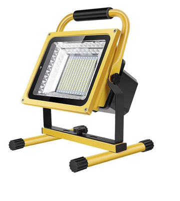 Projecteur LED Rechargeable 100W batterie Lampe de Travail Lumière Sécurité étanche Chantier Atelier Garage ECLATS DESTOCKAGE