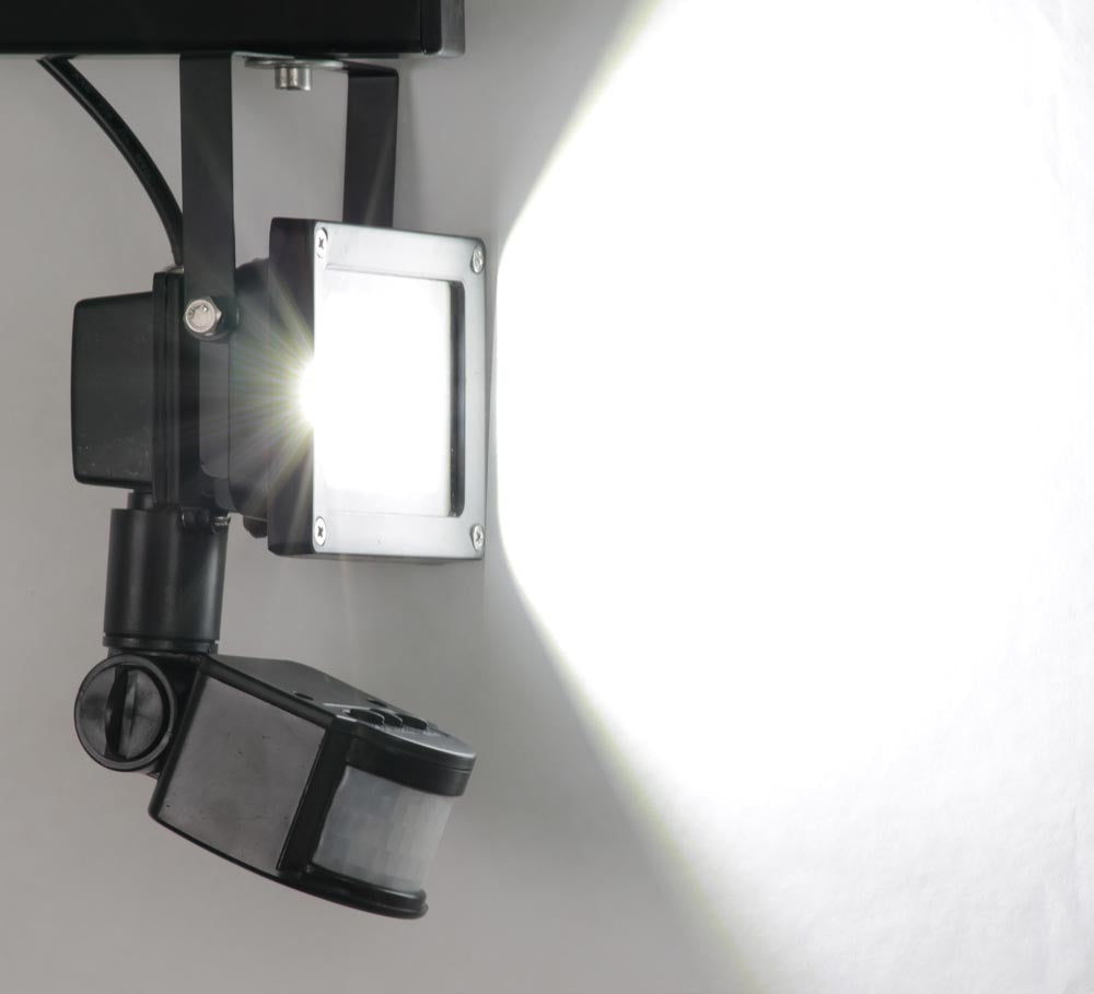 Projecteur lumière 220v 10w avec détecteur de mouvement ip65 blanc ECLATS DESTOCKAGE