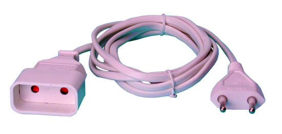 Prolongateur electrique 2m en 2x0.75mm² 6a cordon secteur prolongateurs electriques net5w ECLATS DESTOCKAGE