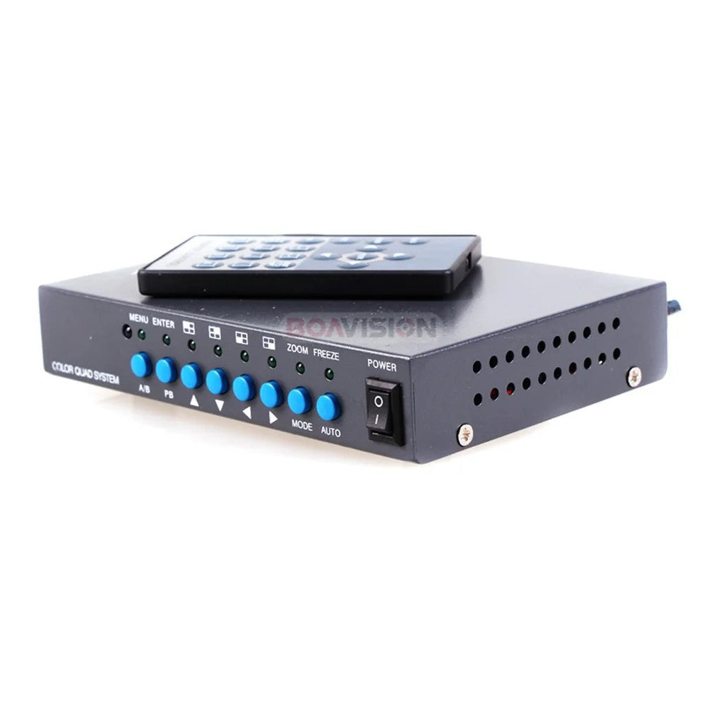 quad couleur 4 cameras quadravision quadra processeur télécommande video surveillance cctv vsp4c ECLATS DESTOCKAGE
