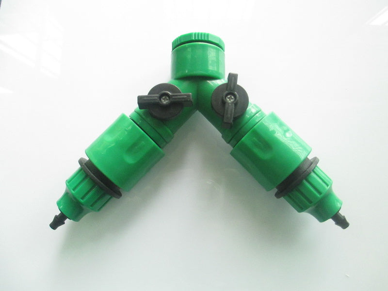 Raccord 1/4 tuyau irrigation 2 voies arrosage goutte à goutte x hose arroseur ECLATS DESTOCKAGE