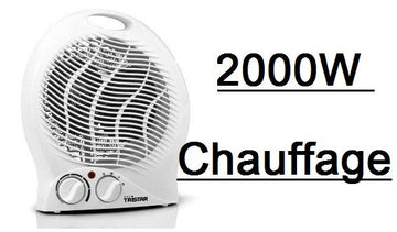 Radiateur soufflant chaud puissances 2000w 1000w chauffage hiver ECLATS DESTOCKAGE