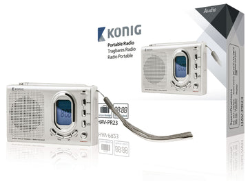 radio réveil portable konig affichage numérique 2 bandes MW FM SW 1 à 7 bandes ECLATS DESTOCKAGE