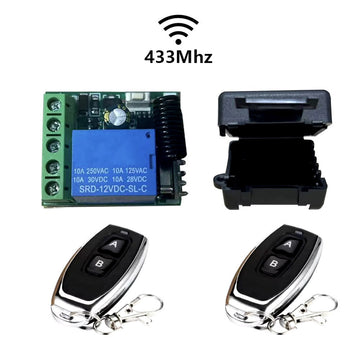 Recepteur 1 canaL 12v Sans Fil Système De Commutateur De Lumière Relais + 2 telecommande ECLATS DESTOCKAGE