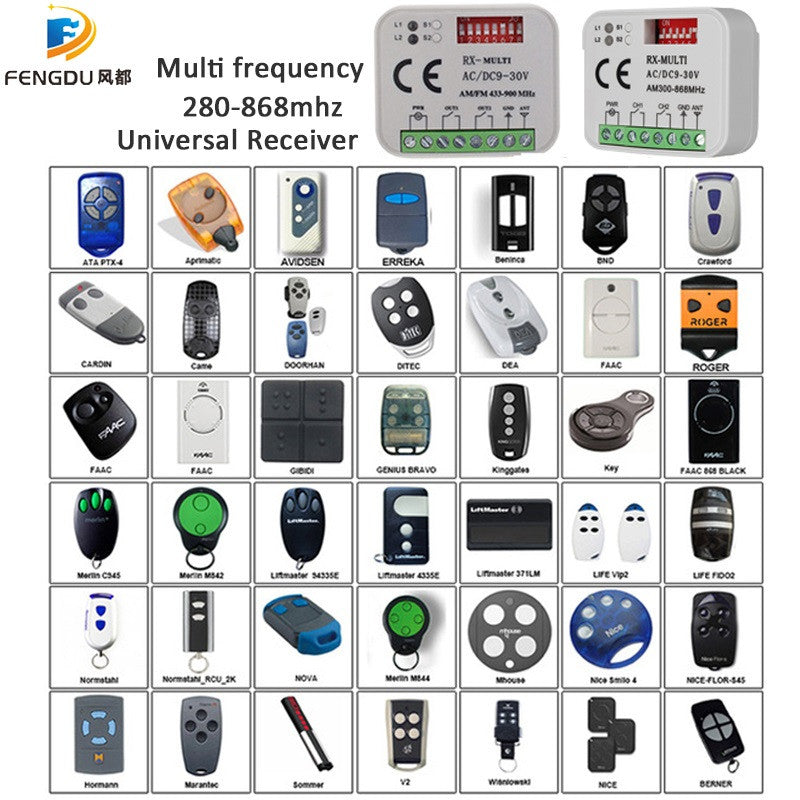 KASER RX Multi Récepteur Universel 2 Canaux Télécommandes Récepteur Radio pour Portail Automatique Portes de Garage Multimarque ECLATS DESTOCKAGE