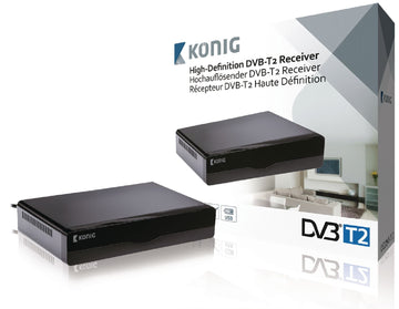 Récepteur decodeur tnt hd DVB-T2 haute définition noir magnétoscope numérique ECLATS DESTOCKAGE