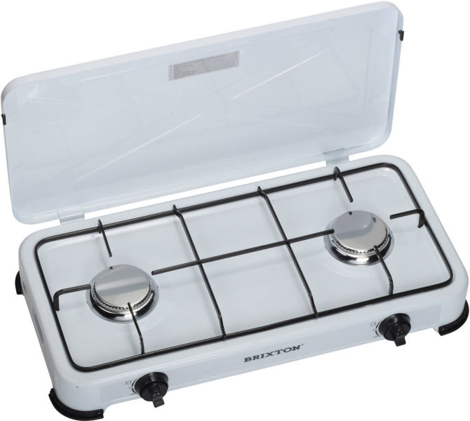 Rechaud gaz butane ou propane 2 feux brûleurs rtris ko 6382 pour camping cuisine extérieure ECLATS DESTOCKAGE