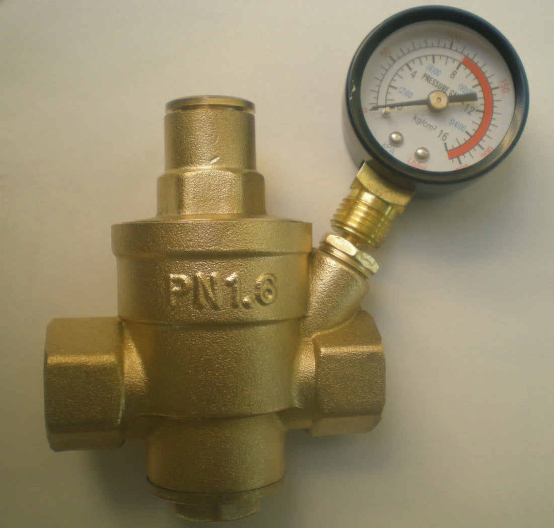 Réducteur limiteur pression eau 1/2 ff 15/21 dn15 manometre détendeur regulateur valve essence gaz ECLATS DESTOCKAGE