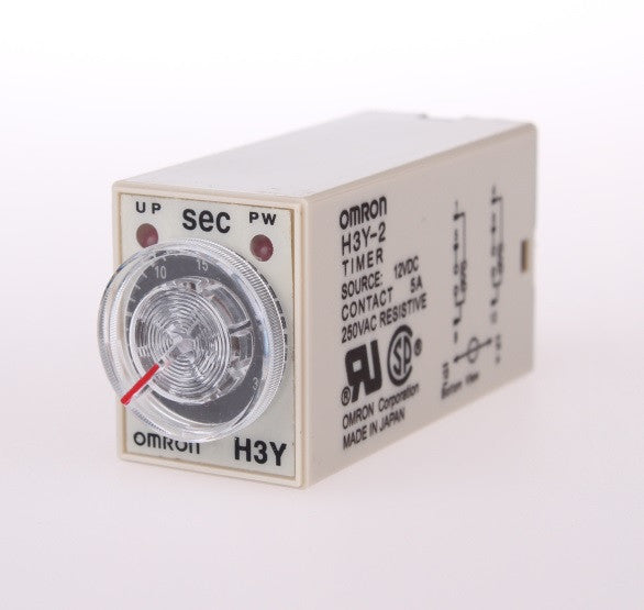 Relais 12v 5a h3y-2 temporisé 1 sec à 30sec 2 no/nf 5a/250v travail repos ECLATS DESTOCKAGE