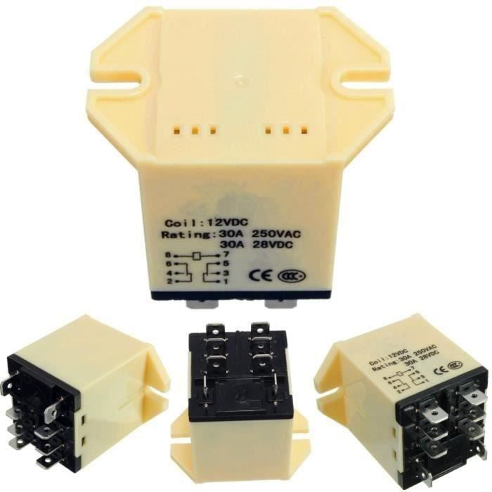 Relais de puissance 12v 30a JQX-12F-2Z DC 12V  8 broches ECLATS DESTOCKAGE