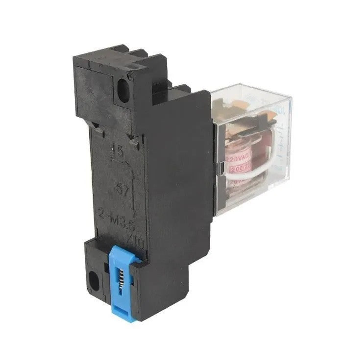 Relais lumiere 220v vr10hd2402c 240v 2 contacts no/nf 10a 220vca eclairage + SUPPORT RLS ptf08a ECLATS DESTOCKAGE