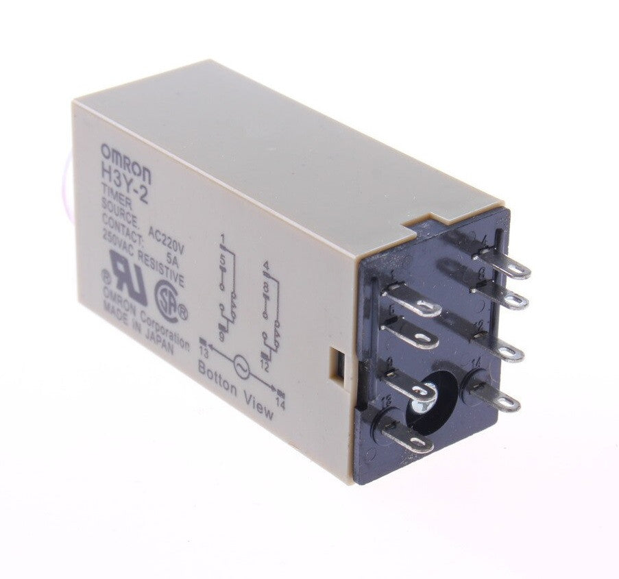 Relais omron 220v 5a h3y-2 temporisé 1 à 10 sec 230v 240v 2 no/nf en travail ou en repos ECLATS DESTOCKAGE