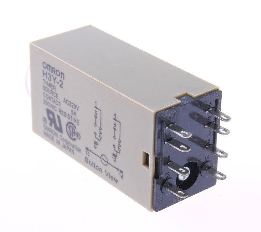 Relais omron temporisé 220v 5a h3y-2 1 à 30 sec 230v 240v 2 no/nf ECLATS DESTOCKAGE