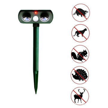 Repulsif solaire a ultrasons anti chat chien oiseaux martres repousse souris rat detecteur mouvement infrarouge ECLATS DESTOCKAGE