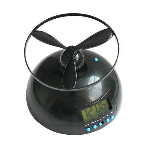 Réveil matin Noir hélice volante radio Digital ECLATS DESTOCKAGE
