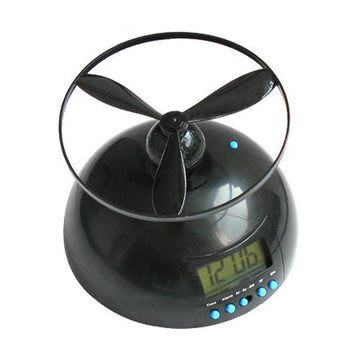 Réveil matin Noir hélice volante radio Digital ECLATS DESTOCKAGE