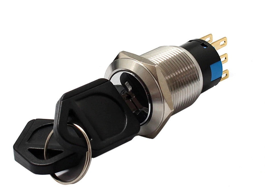 Serrure à clef 3 positions (on off day) pour centrale alarme te3 te3n mc42 mc62 mc62v etc. ECLATS DESTOCKAGE