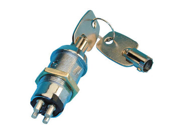 Serrure clé electrique 2 clefs rondes commutateur momentane a impulsions 4 plots code 3101 ECLATS DESTOCKAGE