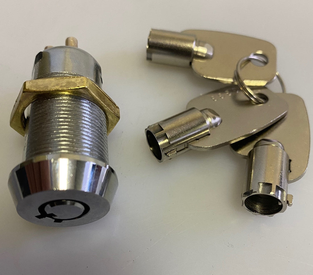 Serrure electrique ON ON interrupteur marche arret commutateur 4 plot 3 clef 45 degre ronde verrouillage electrique ECLATS DESTOCKAGE