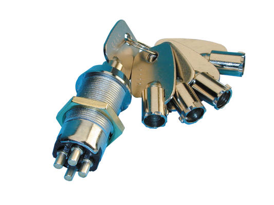 Serrure electrique ON OFF interrupteur marche arret commutateur 45 degre 4 plots 5 clefs code 3333 verrouillage ECLATS DESTOCKAGE