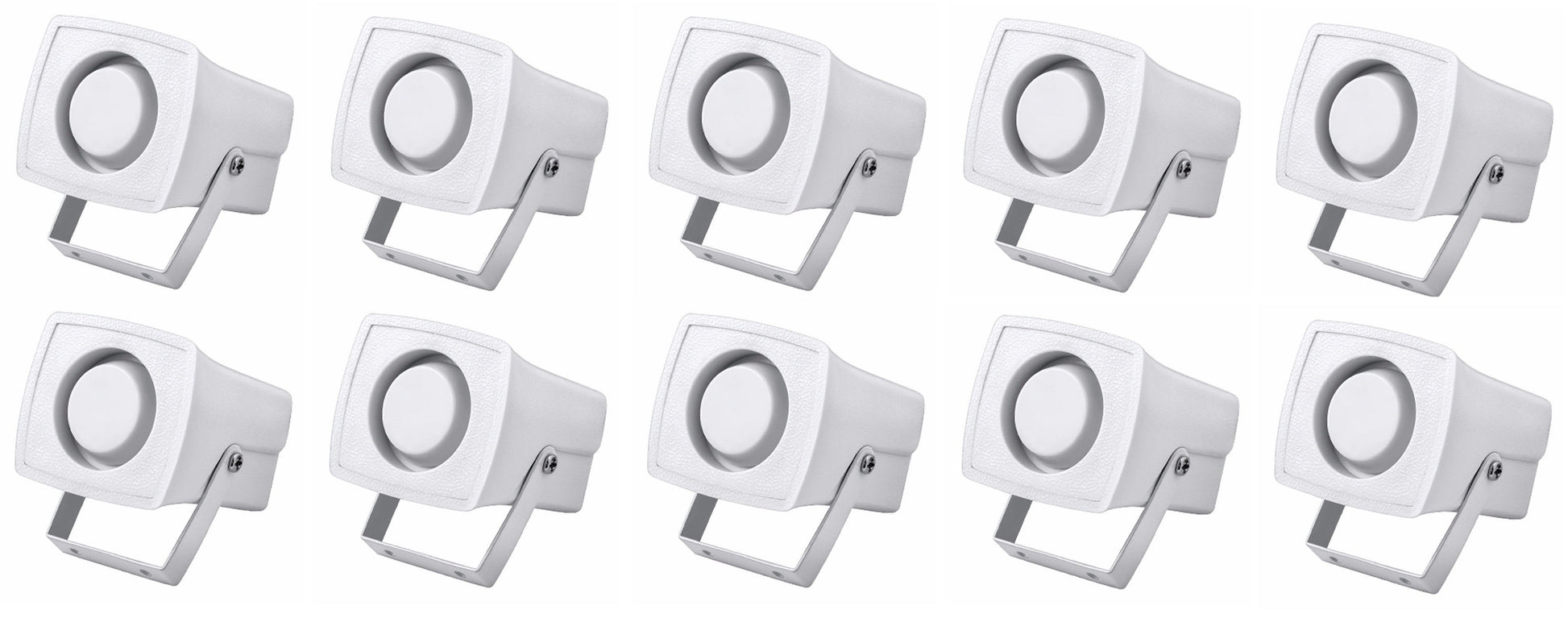 10 Sirènes 105db 110db blanche 6v 7v 8v 9v 10v 11v 12v 13v etanche alarme electronique sonore ECLATS DESTOCKAGE