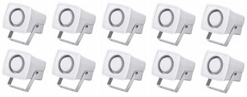 10 Sirènes 105db 110db blanche 6v 7v 8v 9v 10v 11v 12v 13v etanche alarme electronique sonore ECLATS DESTOCKAGE
