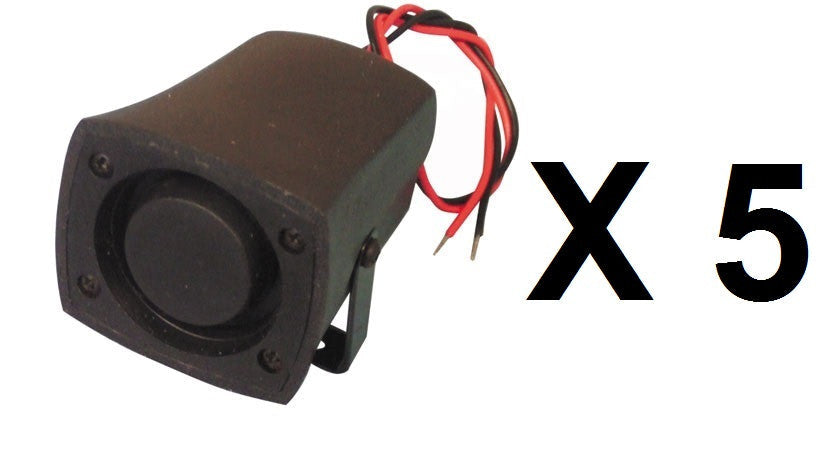 5 Sirènes 105db 6v 7v 8v 9v 10v 11v 12v 13v 14v 15v 16v 17v 18v 19v 20v 21v 22v 23v 24v etanche sonore ECLATS DESTOCKAGE