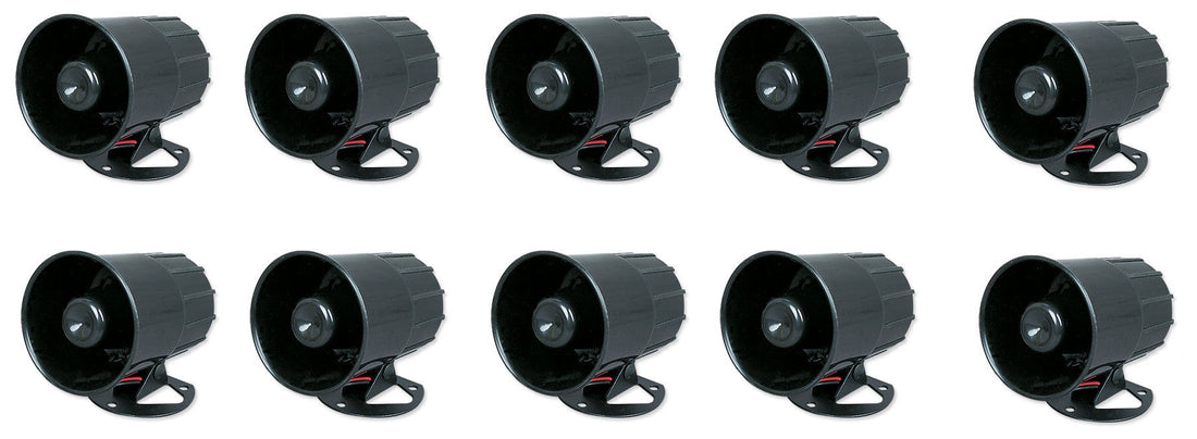 10 Sirènes alarme 6 sons 117db 6v 7v 8v 9v 10v 11v 12v 15v 20w etanche es-86t sr 330a sv/ps5 ECLATS DESTOCKAGE