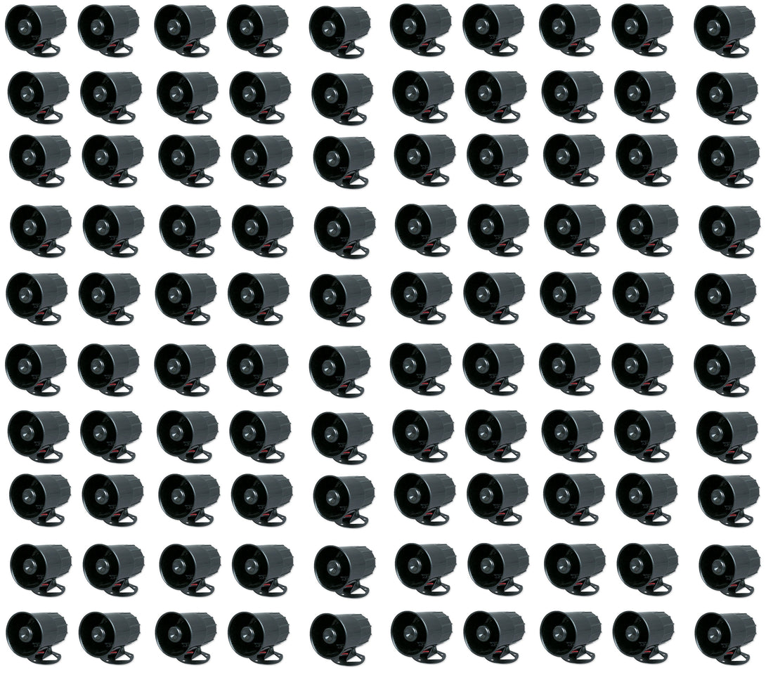 100 Sirènes alarme 6 sons 117db 6v 7v 8v 9v 10v 11v 12v 15v 20w etanche es-86t sr 330a sv/ps5 ECLATS DESTOCKAGE