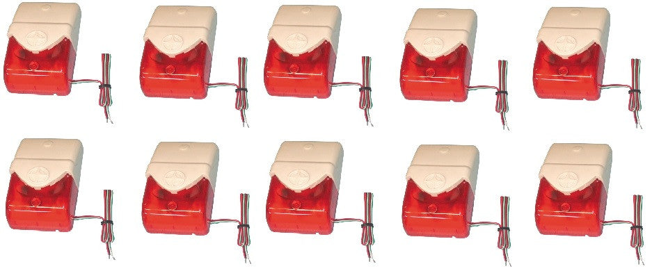 10 Sirenes flash 6v 7v 8v 9v 10v 11v 12v 13v 14v 15 110db sv/psl3r stroboscope etanche signalisation ECLATS DESTOCKAGE