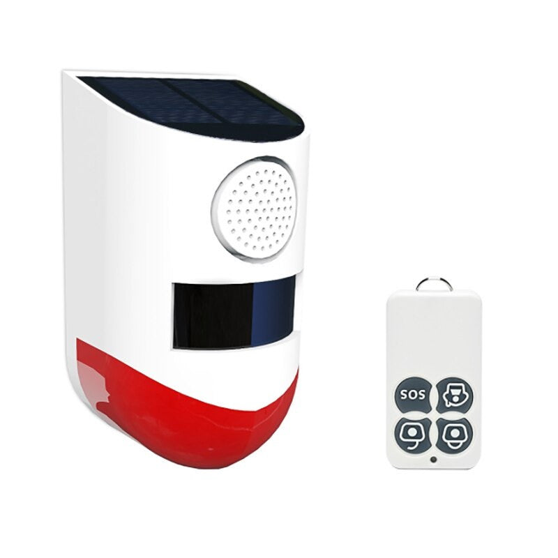 2 Sirenes solaire exterieure etanche telecommande flash detecteur de presence batterie vache mouton ECLATS DESTOCKAGE