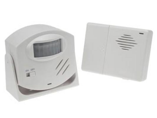 Sonnette alarme detection mouvement pir ham25 recepteur hf carillon infra rouge ECLATS DESTOCKAGE