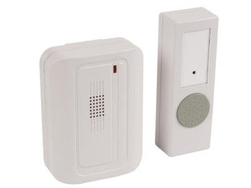 Sonnette carillon sans fil un emetteur bouton porte sonnerie panique securite alarme ECLATS DESTOCKAGE