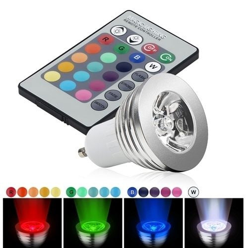 Spot lampe a led rvb 5w 12v mr16 gu5.3 eclairage ampoule lampl5rgb/mr16 lumiere basse consomation ECLATS DESTOCKAGE