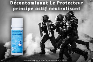 Spray 50ml decontaminant pour aerosol defense gaz cs gel agent neutraliseur securite defense - ECLATS DESTOCKAGE