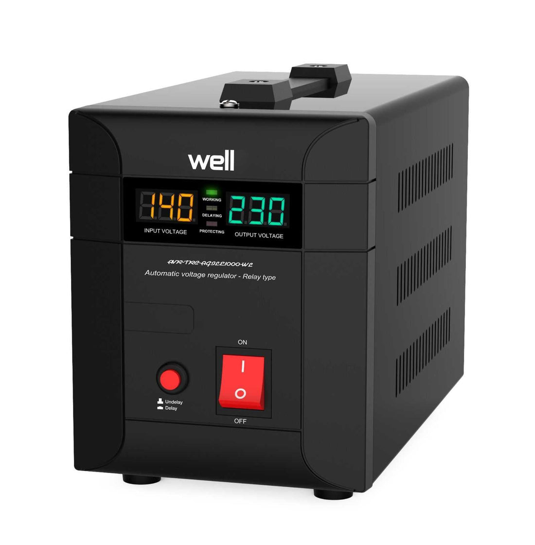 Stabilisateur de tension automatique 1000VA Well AVR-REL-POWERUP1000-WL stabilisateur secteur ECLATS DESTOCKAGE