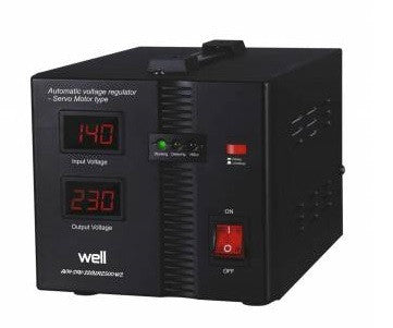 Stabilisateur de tension automatique avec servomoteur Secure 500VA, puits AVR-SRV-SECURE500-WL ECLATS DESTOCKAGE