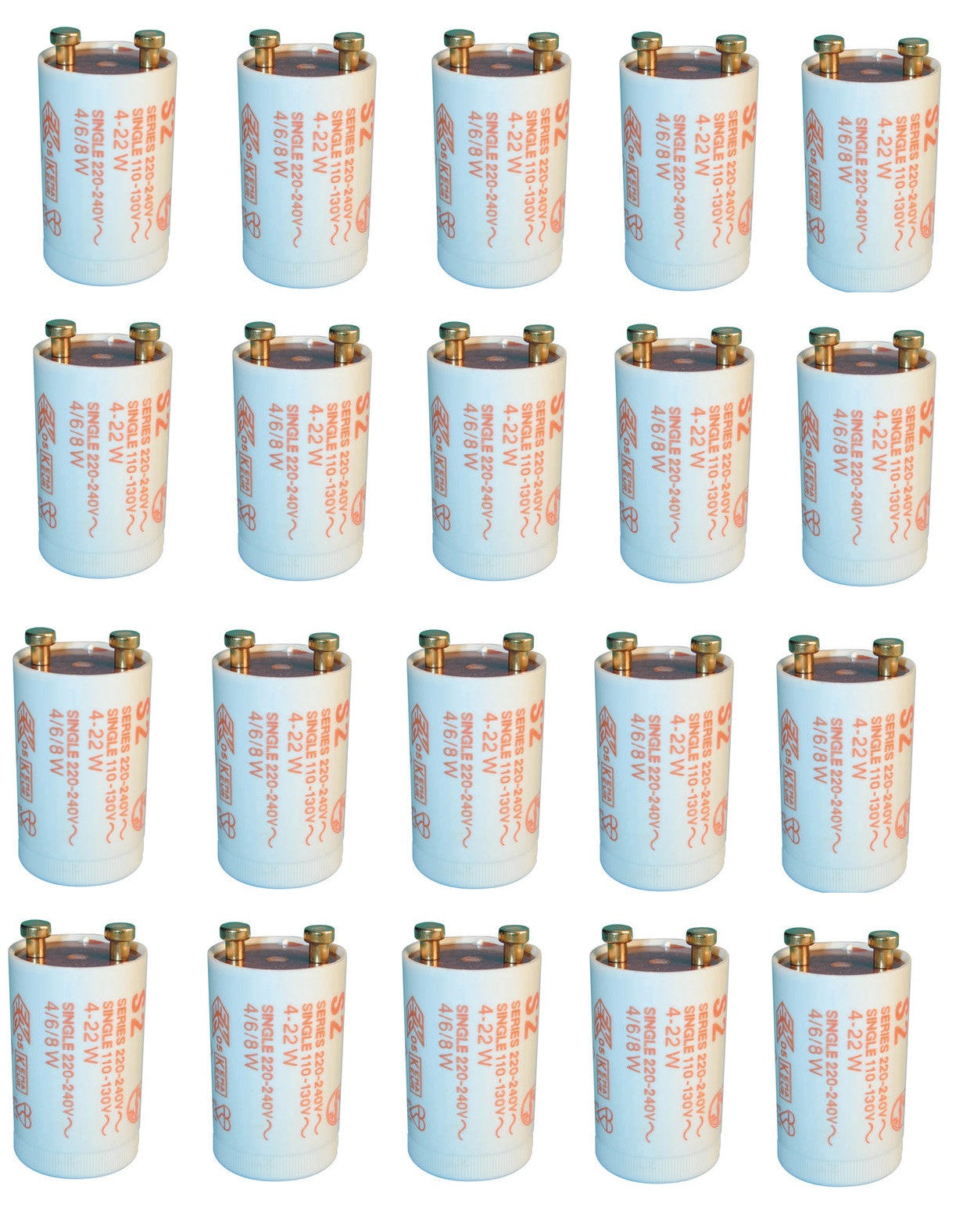 20 Starter 4 à 22w 110v 220v 230v 240v 4w 6w 8w 18w 20w detecteur faux billet lampe fluo ECLATS DESTOCKAGE