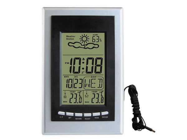 Station météo avec capteur extérieur humidité horloge température ws8706 ECLATS DESTOCKAGE