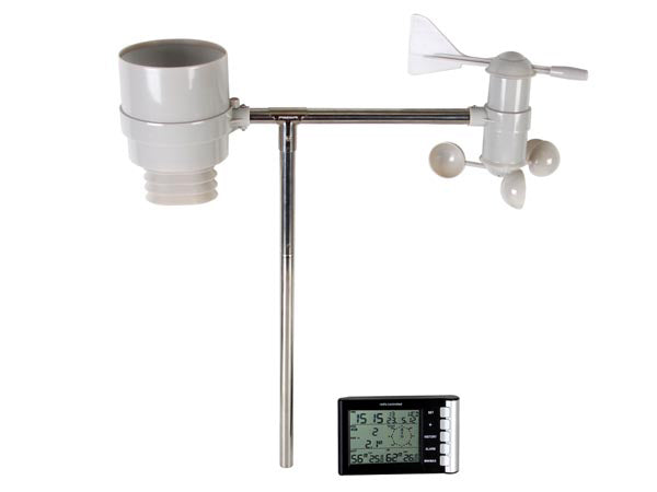 Station meteo horloge capteur eolien anemometre ws1060 pluviometre thermometre hydrometre ECLATS DESTOCKAGE