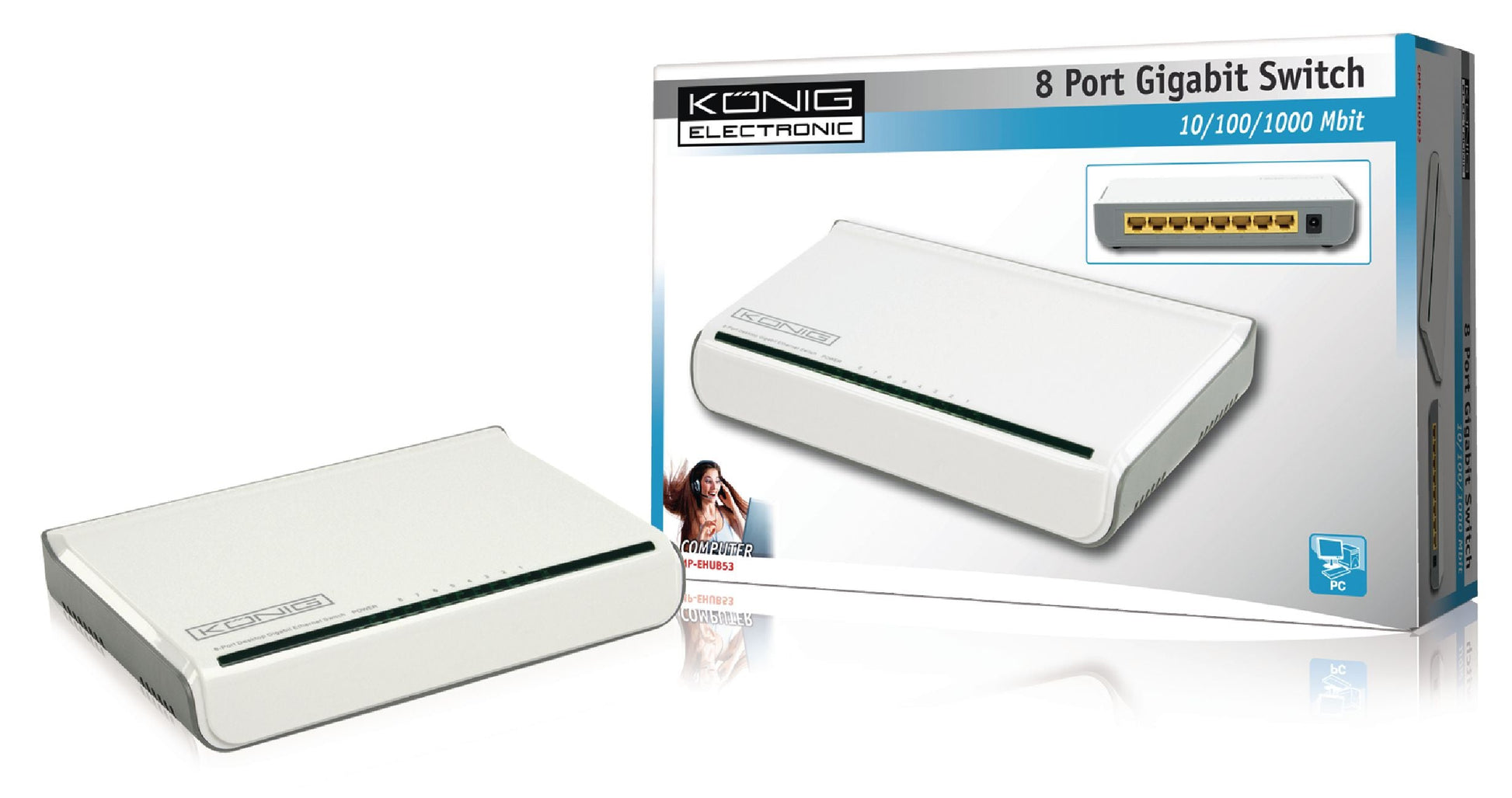 Switch de bureau 8 ports gigabit restplsg1008d Commutateur réseau ethernet hub ECLATS DESTOCKAGE