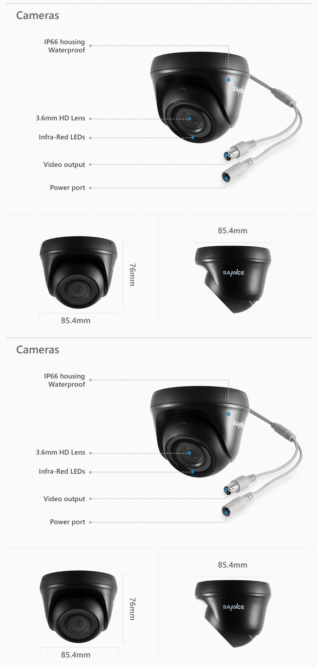 système de sécurité vidéo TVI DVR 16 canaux + disque dur + 12 camera surveillance 1080p 2.0MP cables ECLATS DESTOCKAGE
