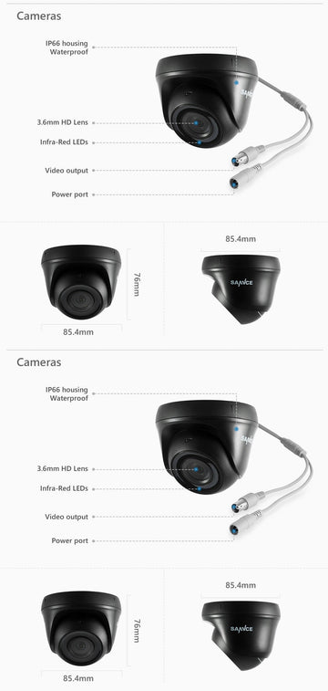 système de sécurité vidéo TVI DVR 16 canaux + disque dur + 12 camera surveillance 1080p 2.0MP cables ECLATS DESTOCKAGE