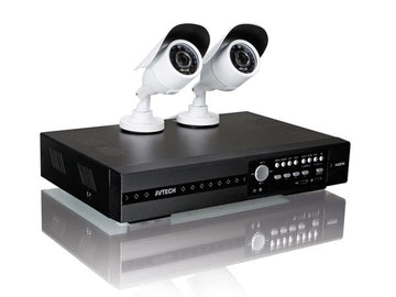 Systeme videosurveillance full hd 4 canaux 2 cameras ir push video et status ivs cctvpromt1 ECLATS DESTOCKAGE