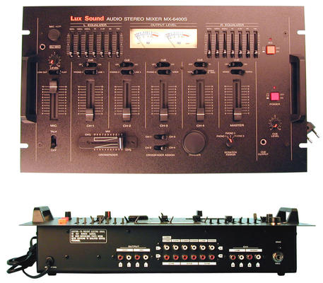 Table de mixage 6 pistes 10 entrees equaliseur sono MX6400S 10 canaux 3 phono 3 CD auxiliaire 2 micros 1 tuner 1 K7 ECLATS DESTOCKAGE
