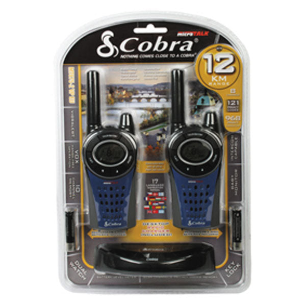 Talkie walkie 446mhz 8 canaux 12km interphone radio pmr cobra mt975c (la paire) intercommunication ECLATS DESTOCKAGE