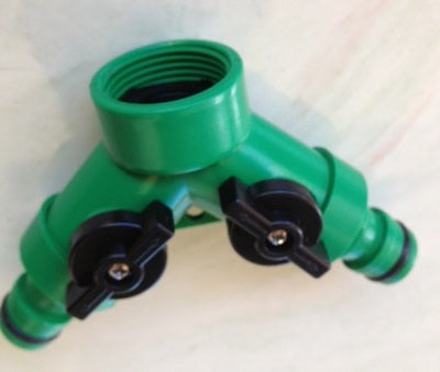 Tè de dérivation pour robinet jardin connecteur double tuyau extensible hose8fr hose15fr hose23fr ECLATS DESTOCKAGE