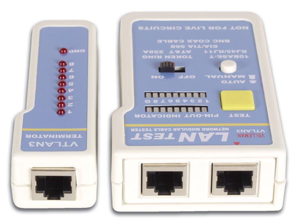 Testeur resau lan pour rj45 rj12 rj11 rj10 bnc vtlan3 cable telephonique ECLATS DESTOCKAGE