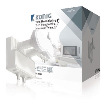 tete LNB universelle monoblock Twin Monoblock 4.3° 0.2 dB ECLATS DESTOCKAGE