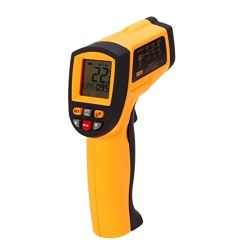 Thermometre 700°c ir jaune afficheur lcd temperature infrarouge laser visee ECLATS DESTOCKAGE